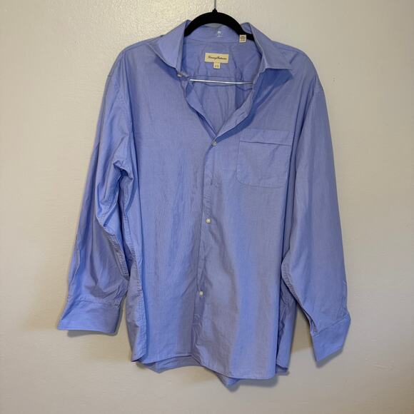 Tommy Bahama Men's Long Sleeve Blue Button Down Shirt 100% Cotton XXL - Picture 1 of 7